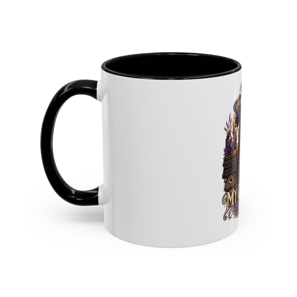 My Cat Sees Them Too Accent Coffee Mug – Halloween Cat & Ghost 11/15oz
