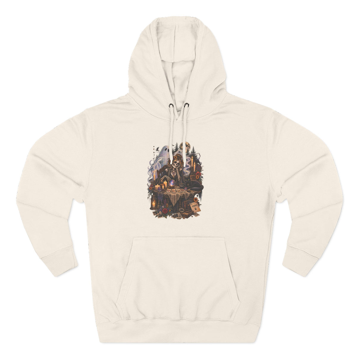 Skeleton, Cat and Ghost Tarot Seance- Paranormal Tees