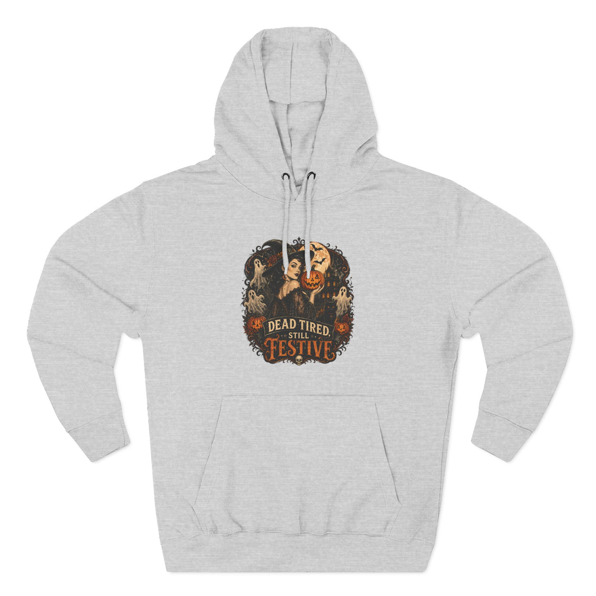 Dead Tired but Festive Hoodie — Funny Halloween Pullover