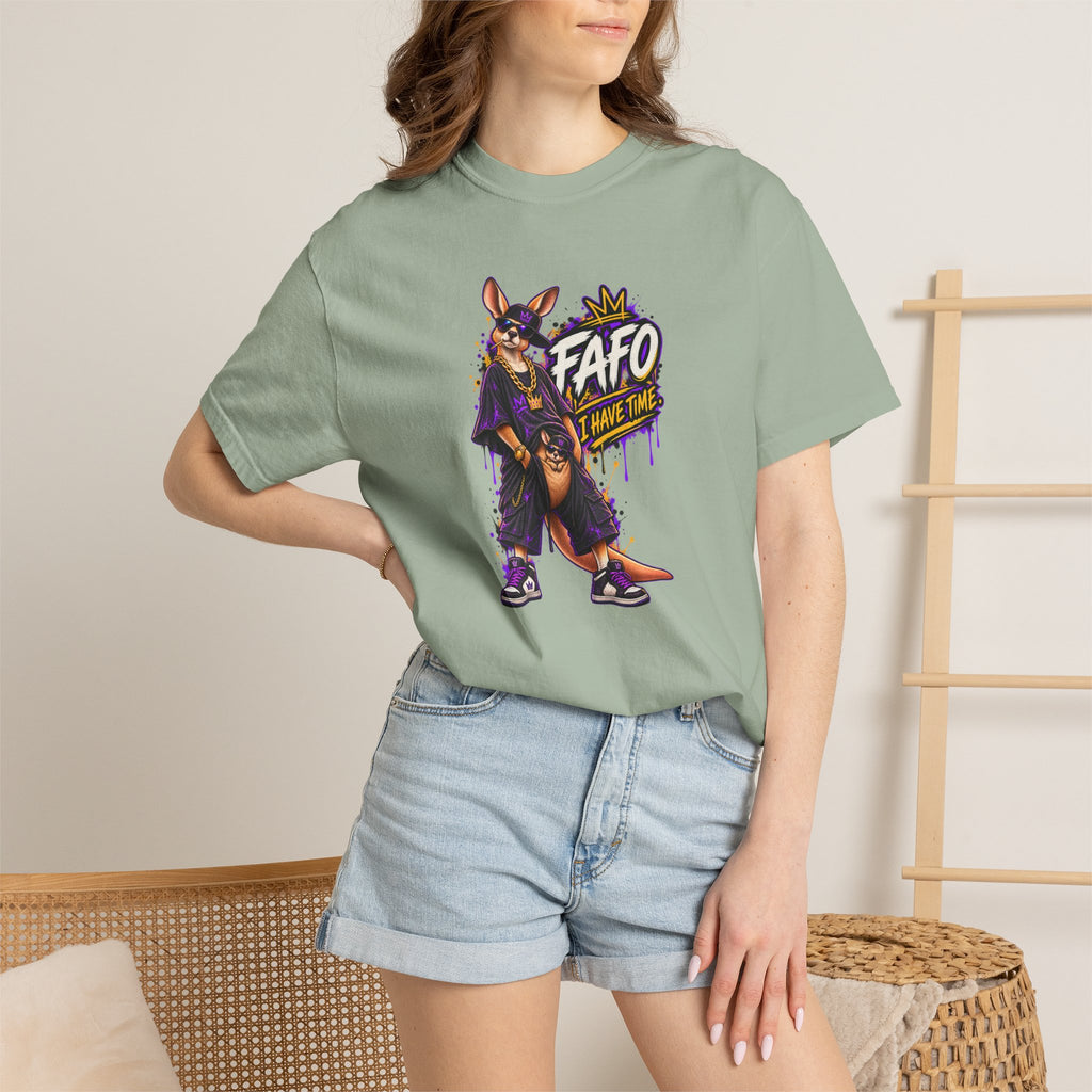 FAFO Kangaroo Graphic T-Shirt — Streetwear Retro Animal Design