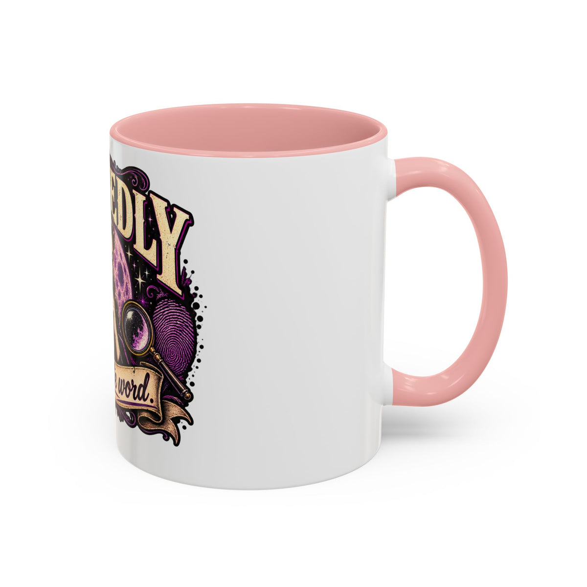 Allegedly Coffee Mug — Retro Pinup Mystery Design