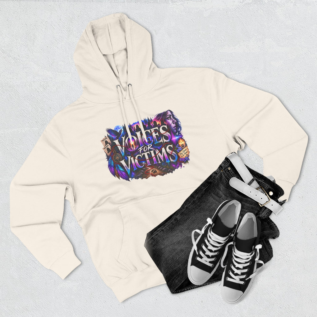 Voices for Victims Graphic Hoodie — Support & Awareness Pullover