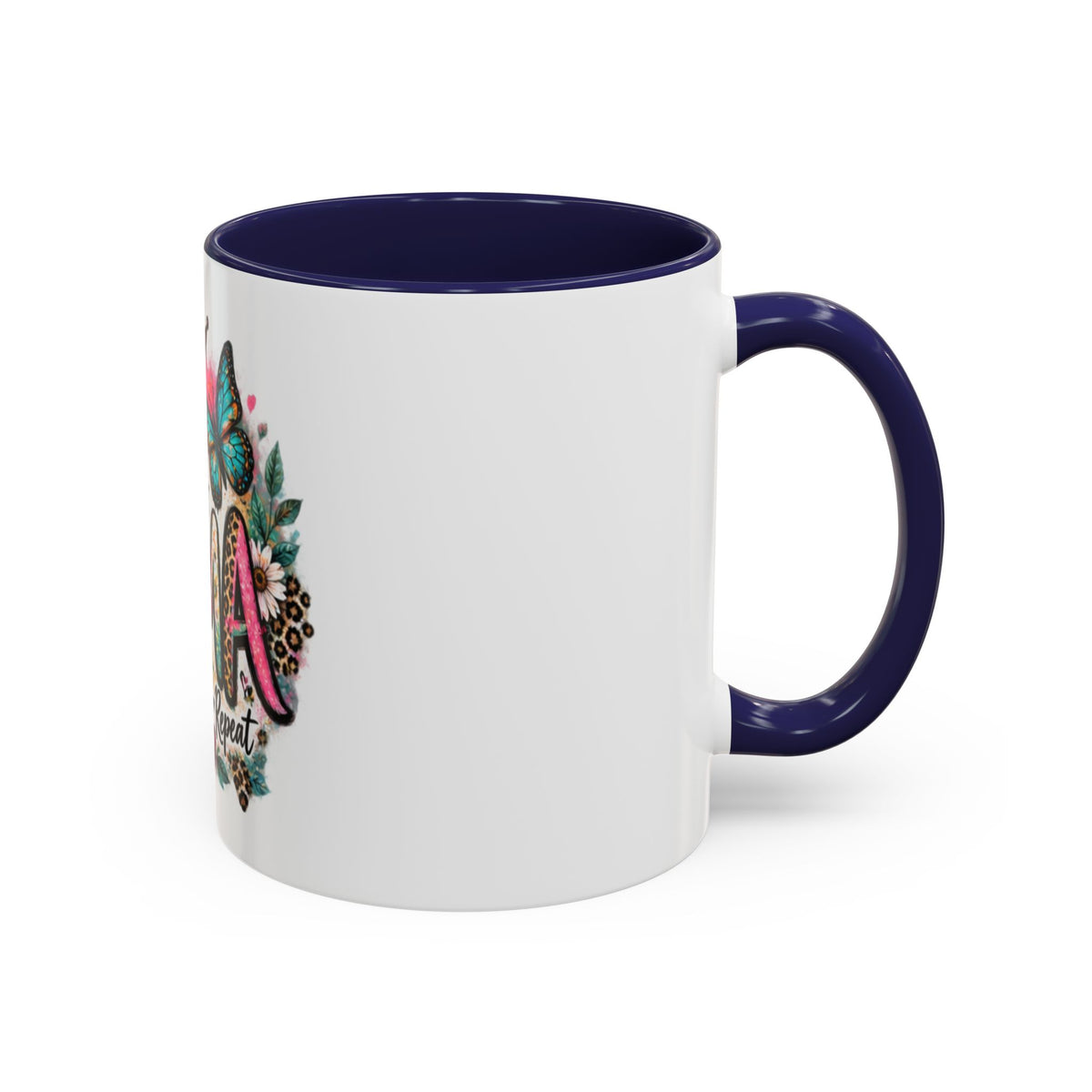 Mema Floral Accent Coffee Mug – 'Mema' Crown, Butterflies & Sunshine Design (11/15 oz)