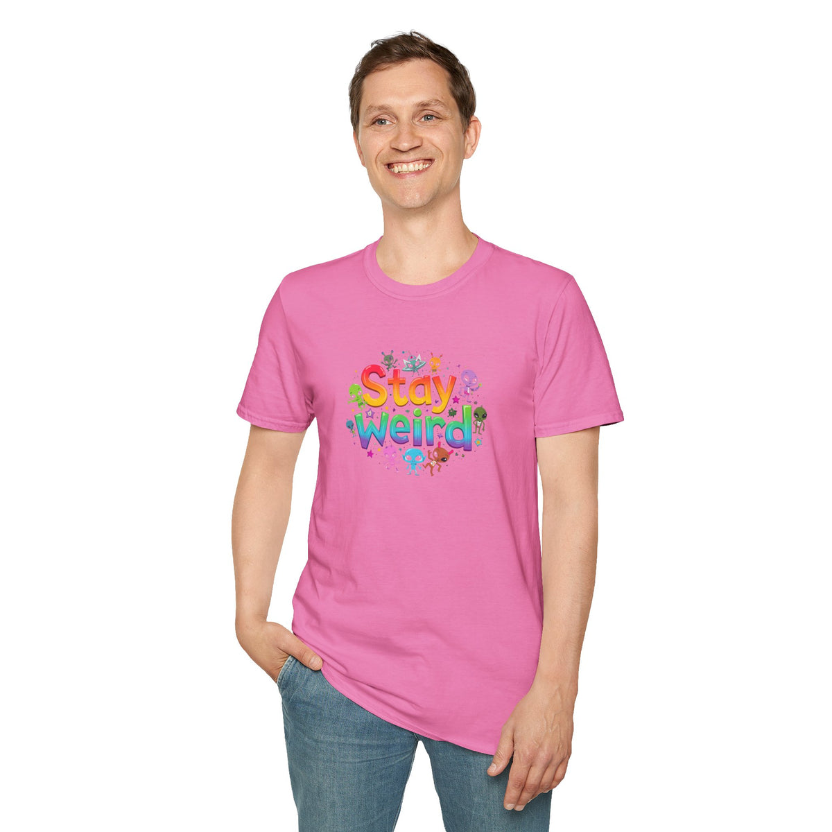 Stay Weird T-Shirt — Colorful Cute Alien Graphic Tee