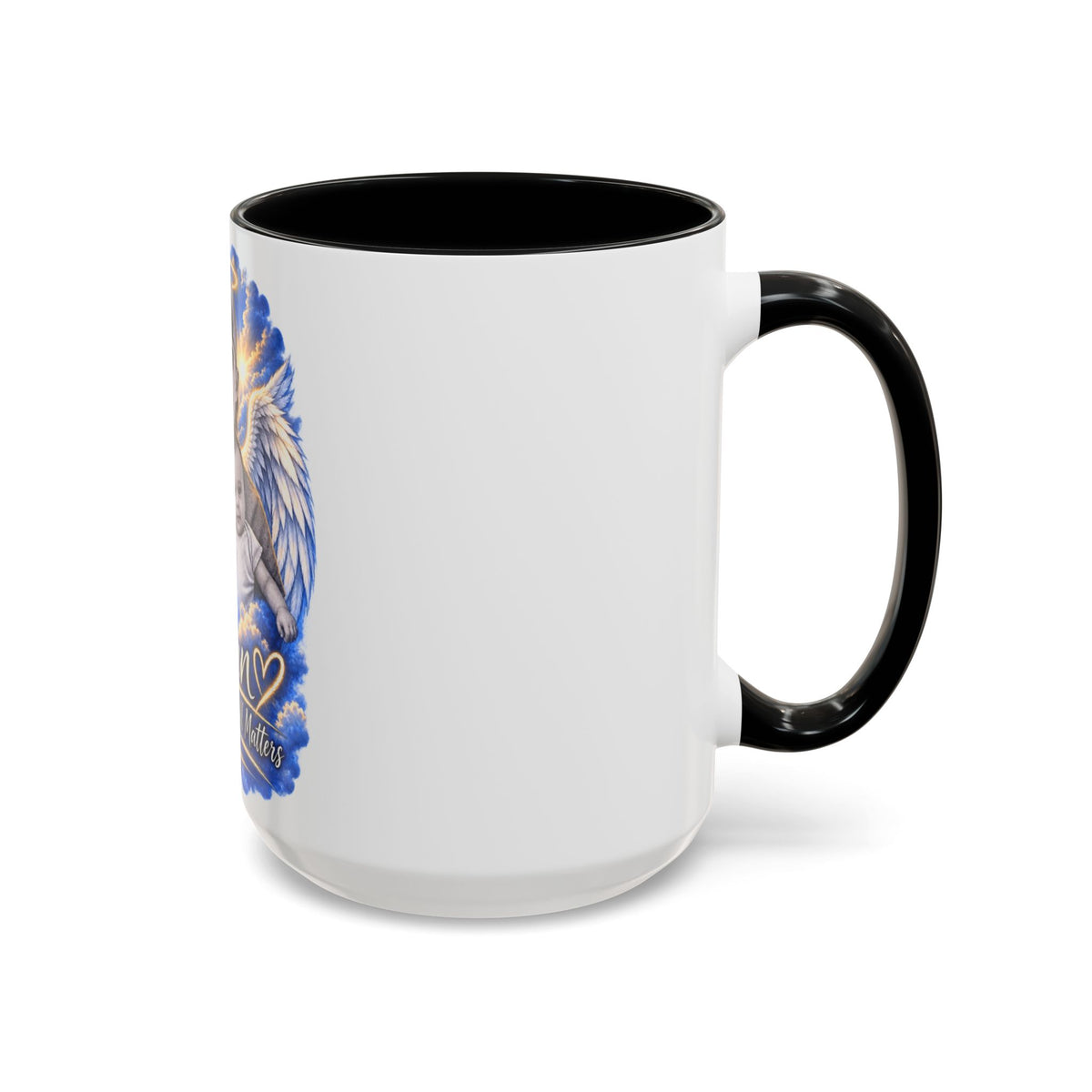 Memorial Coffee Mug — Personalized "Ethan  Your Story Still Matters" Angel Wings Tribute