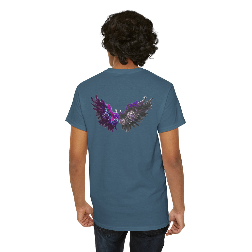 Free Spirit Tee — Purple Galaxy Wings Graphic T-Shirt