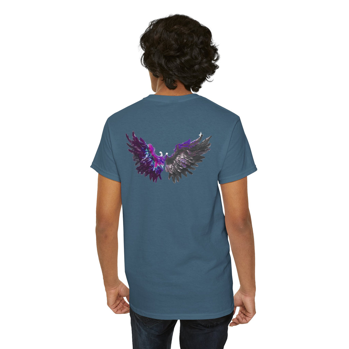Free Spirit Tee — Purple Galaxy Wings Graphic T-Shirt