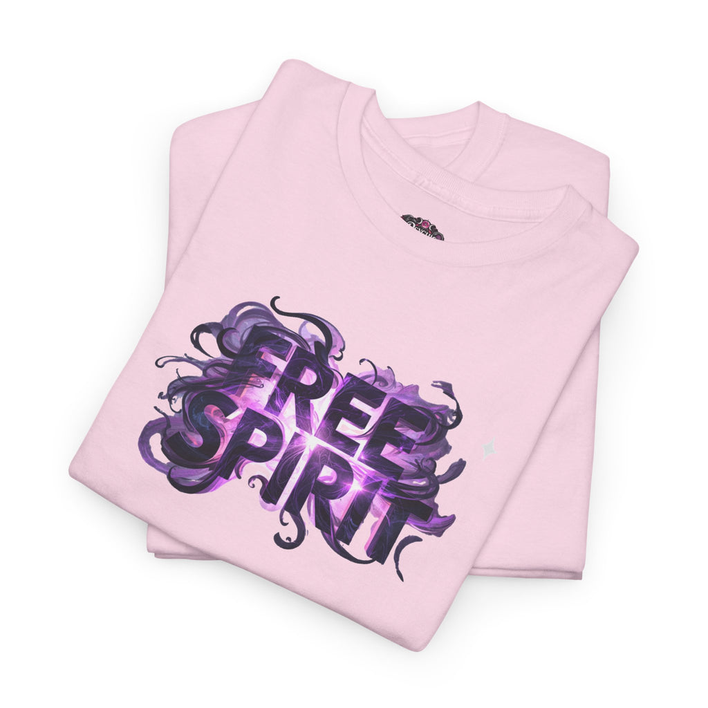 Free Spirit Tee — Purple Galaxy Wings Graphic T-Shirt