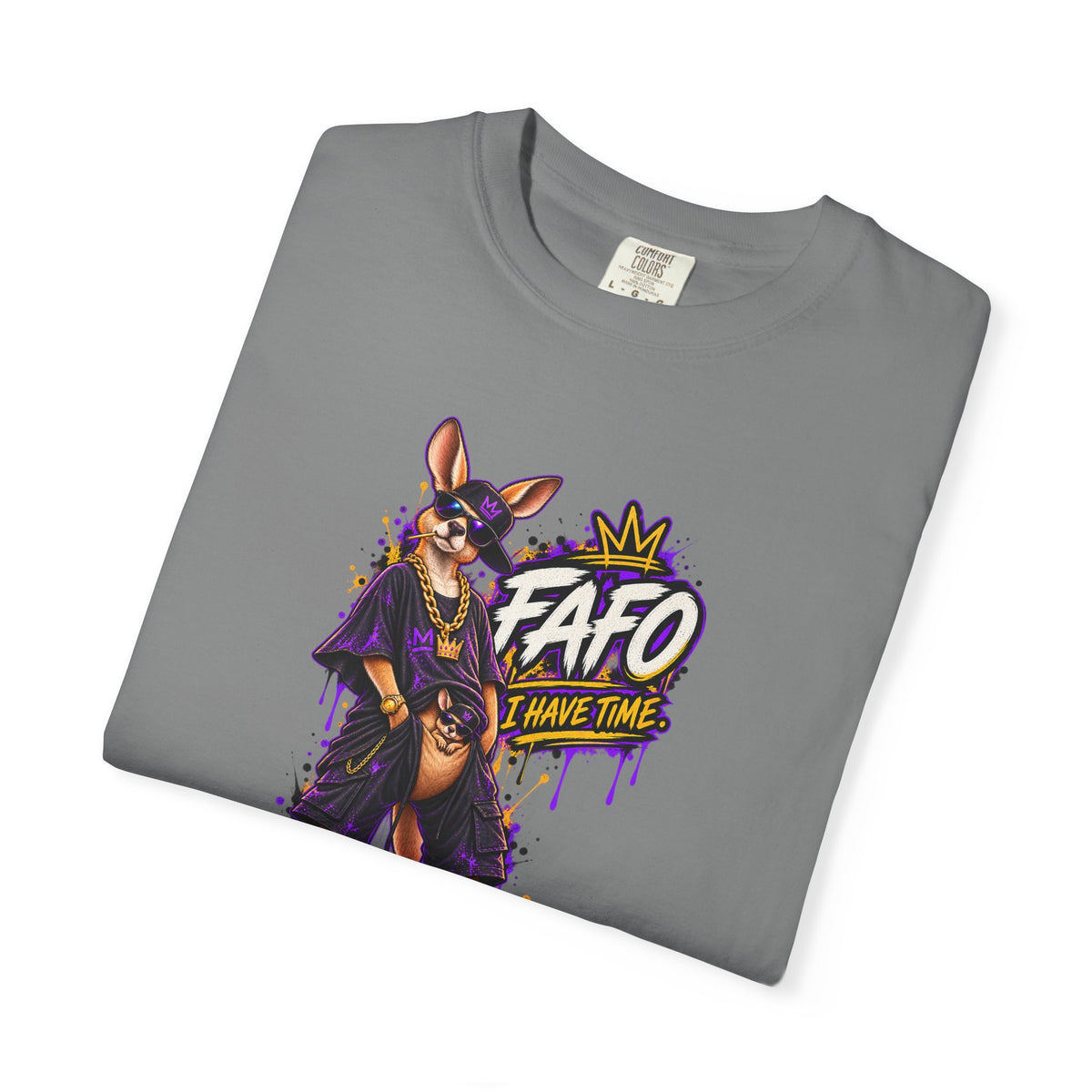 FAFO Kangaroo Graphic T-Shirt — Streetwear Retro Animal Design