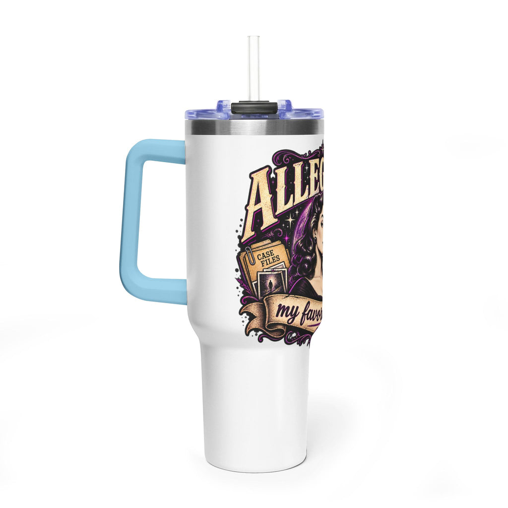 40oz Vacuum Tumbler - "Allegedly" Retro Detective Graphic