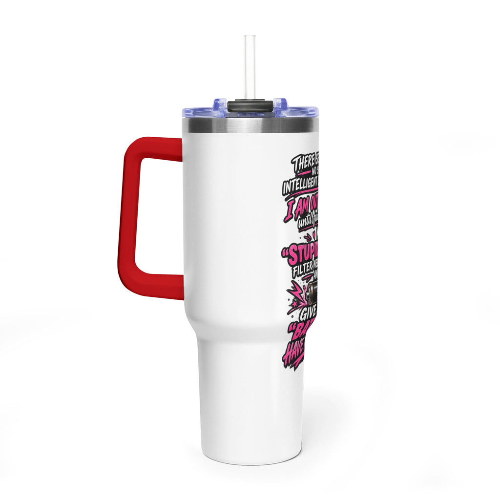 40oz Thermal Tumbler – Funny "Out of Order" Battery Joke Travel Mug