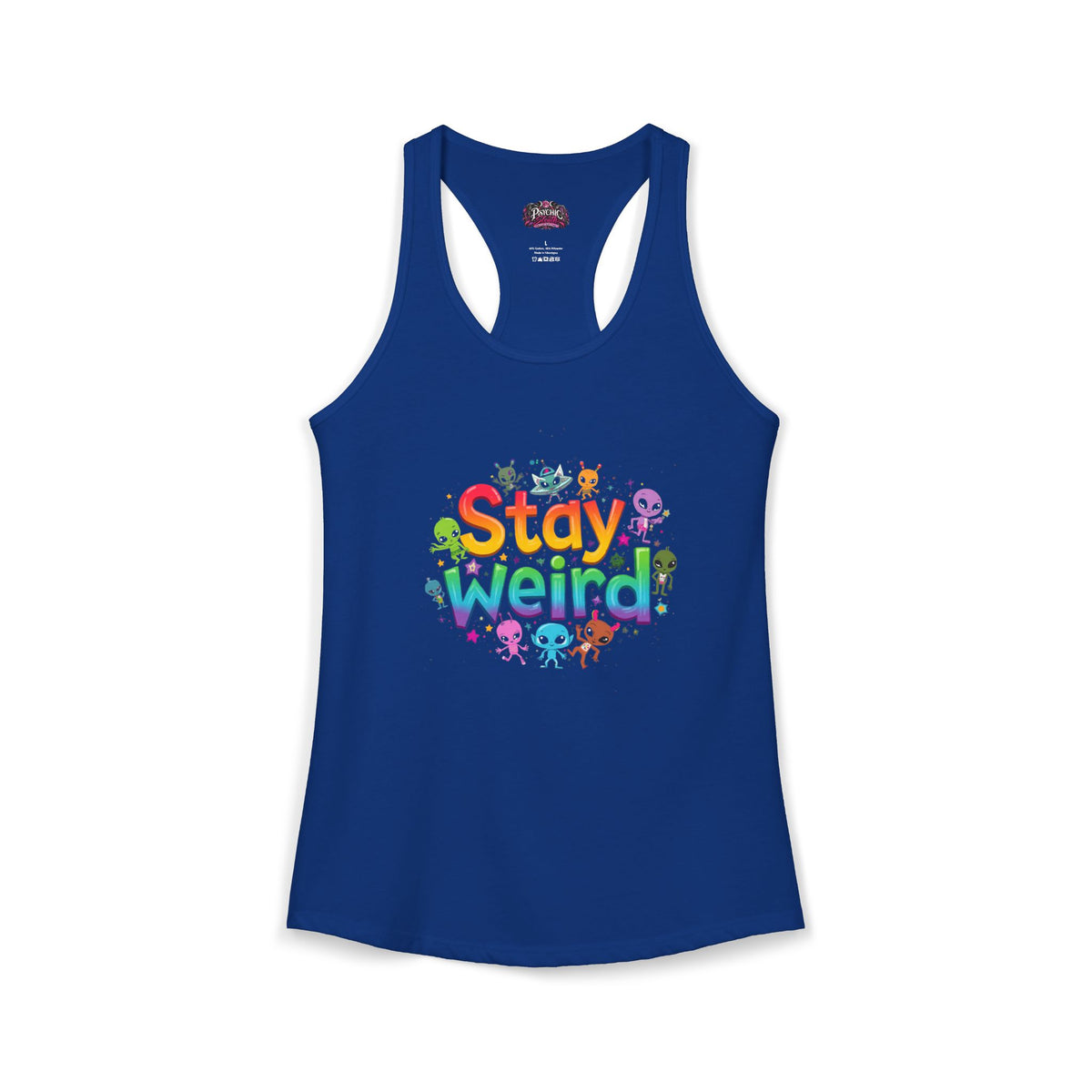 Stay weird Rainbow Alien Tank