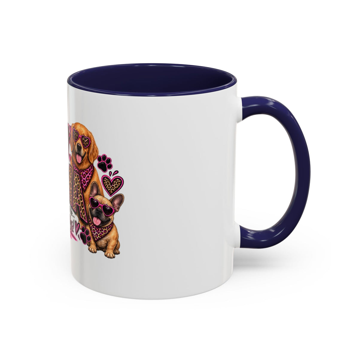 Dog Mama Accent Coffee Mug – "If Mom Says No, Mama Says Yes!" Cute Paw Print Pet Lover Gift (11/15oz)