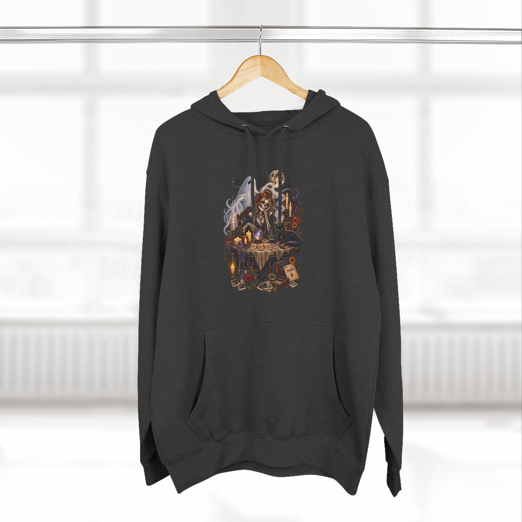 Skeleton, Cat and Ghost Tarot Seance- Paranormal Tees