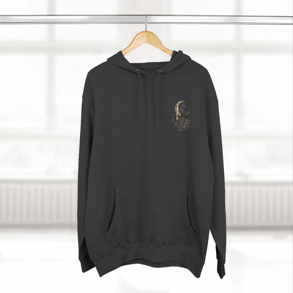 Witchy Trio Graphic Hoodie – 'Girls Will Be Girls' Vintage Moonback Sweatshirt