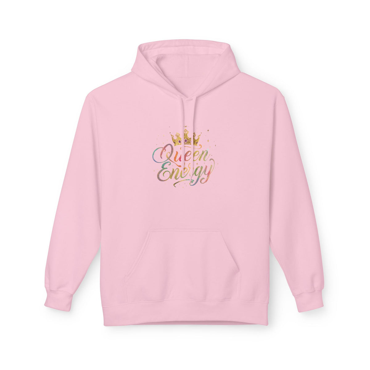 Queen Energy Hoodie – Pastel Script Crown Sweatshirt Classic
