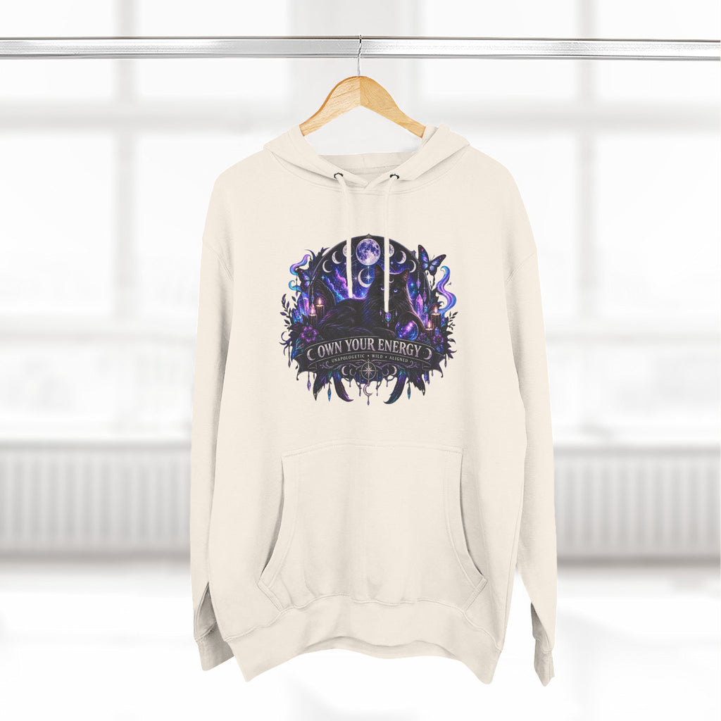 Mystical Black Cat Fleece Hoodie