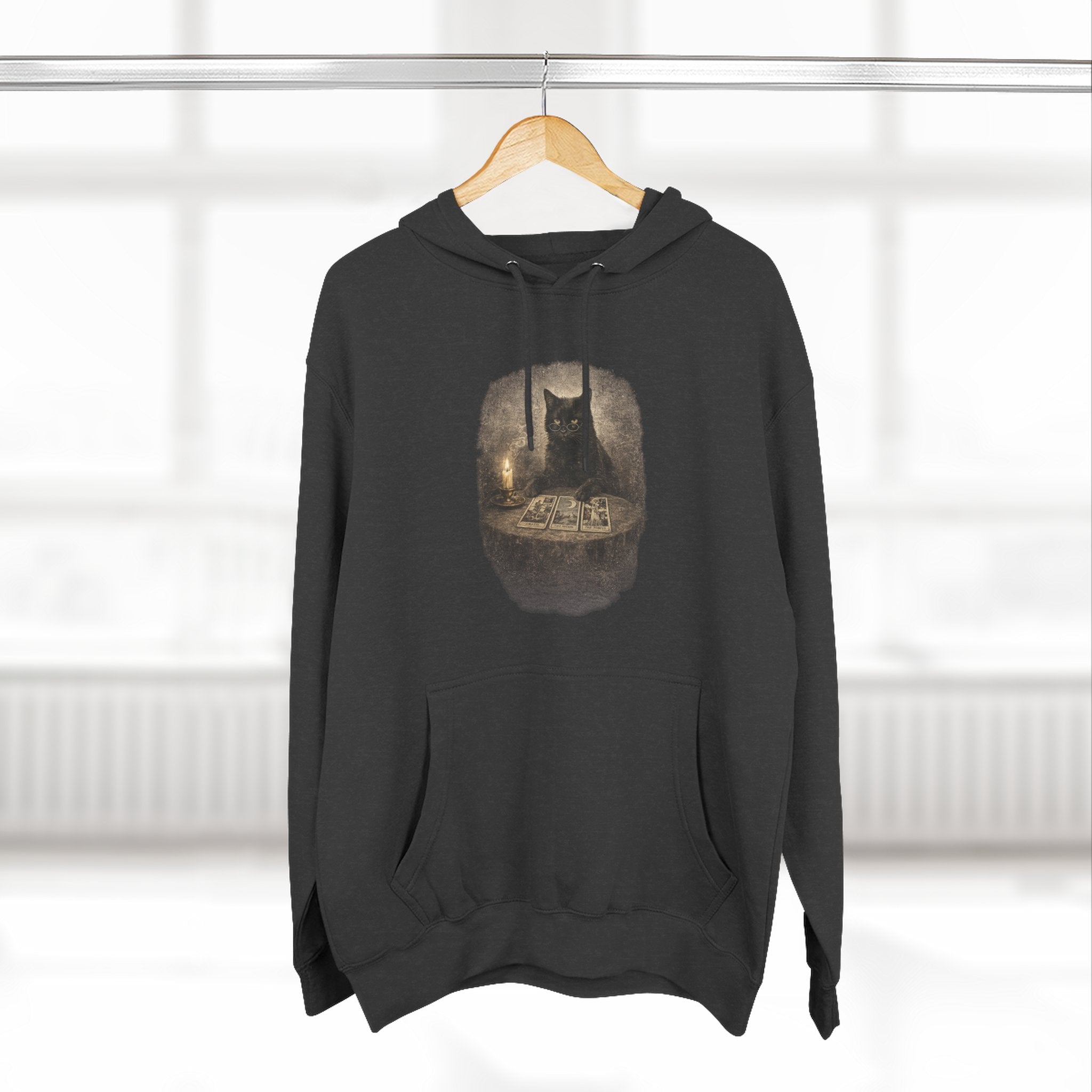 Tarot Black Cat Pull Over Hoodie