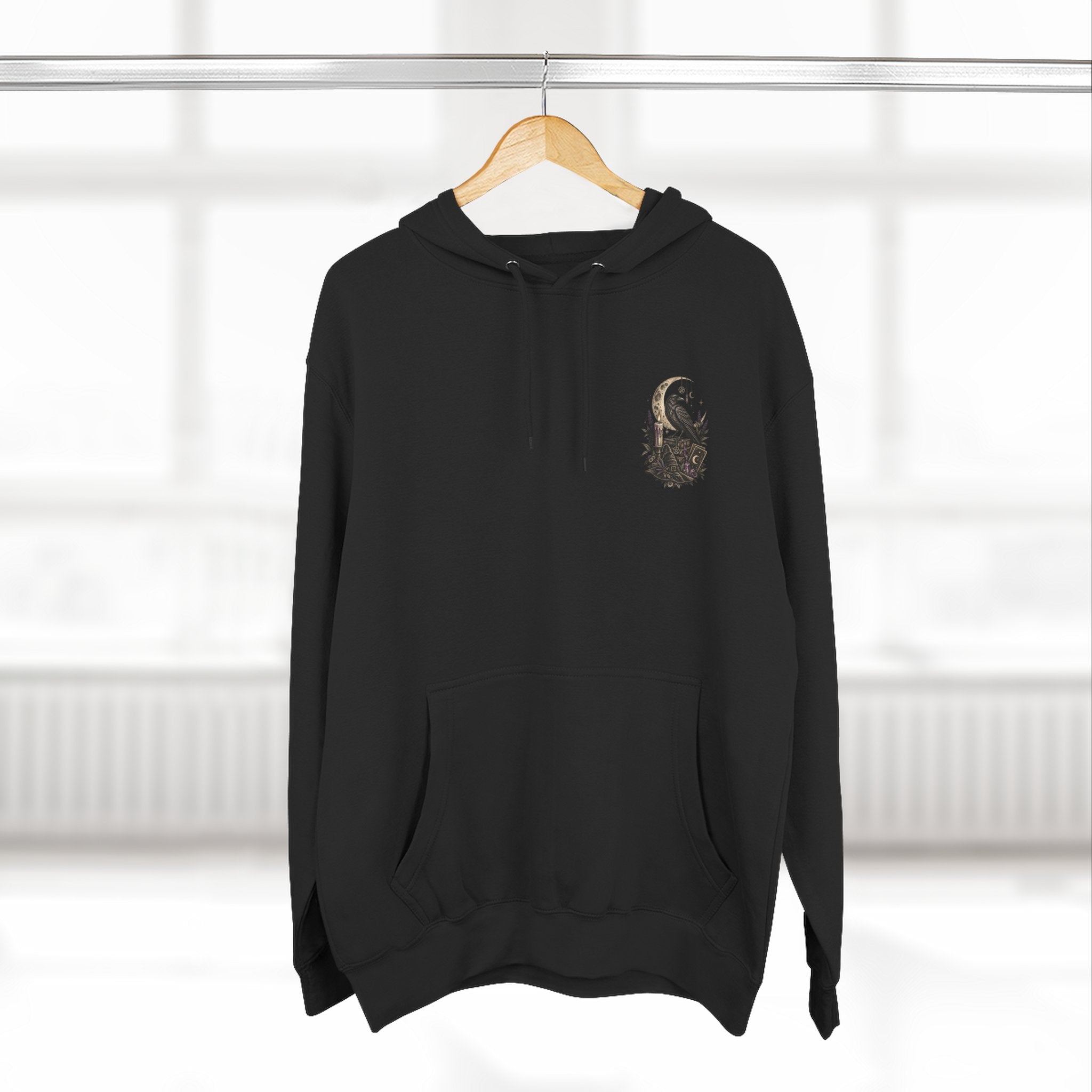 Witchy Trio Graphic Hoodie – 'Girls Will Be Girls' Vintage Moonback Sweatshirt