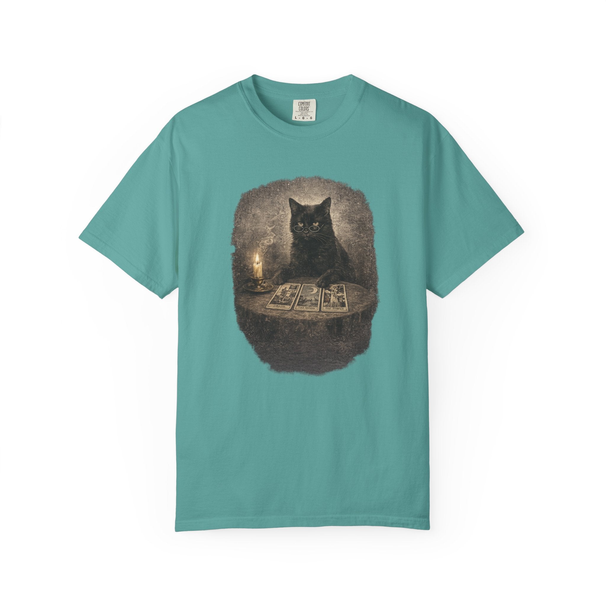 Tarot Cat T-Shirt — Black Cat Fortune Teller Graphic Tee