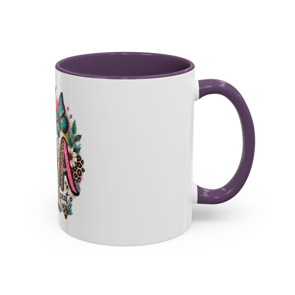Mema Floral Accent Coffee Mug – 'Mema' Crown, Butterflies & Sunshine Design (11/15 oz)
