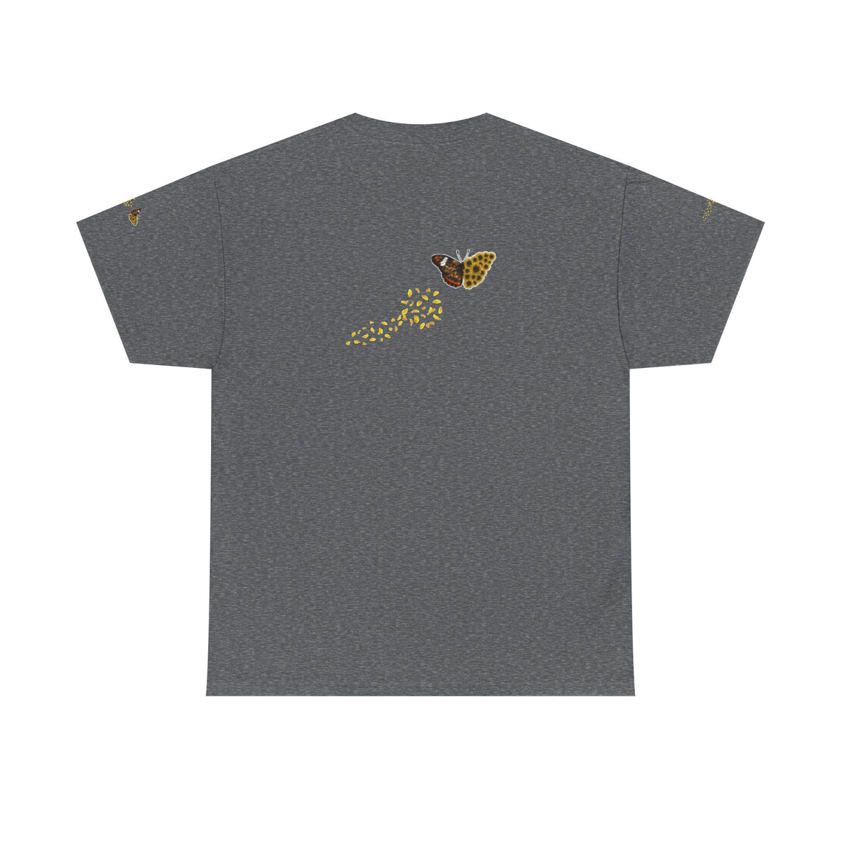 Sunflower Kitten Tee | Butterfly Accent, Floral Cat Shirt