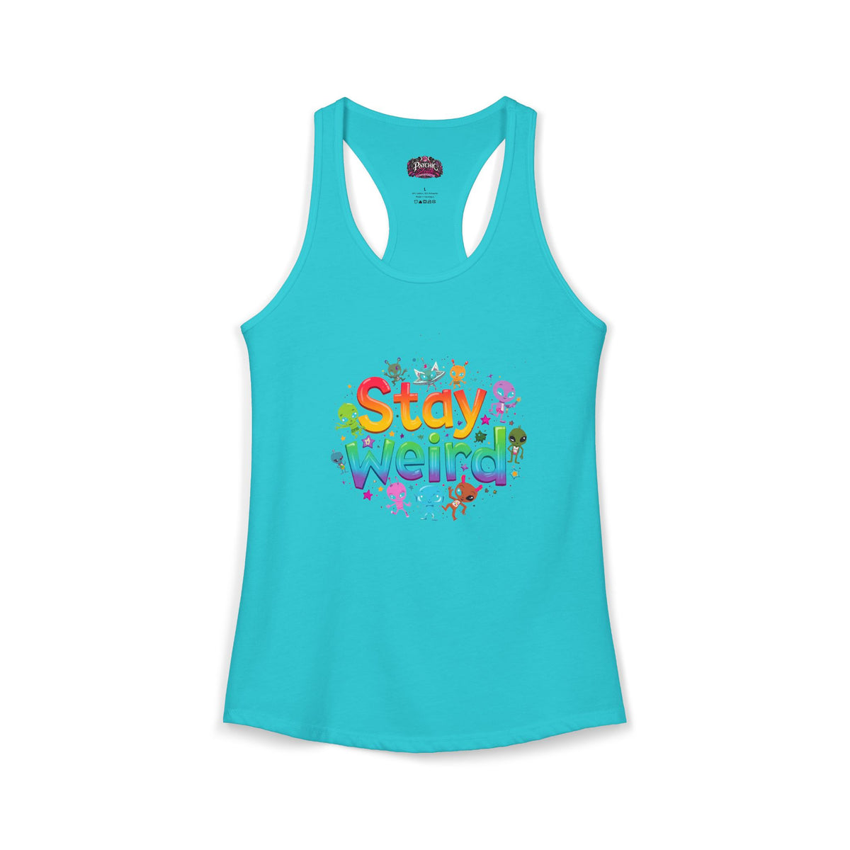Stay weird Rainbow Alien Tank