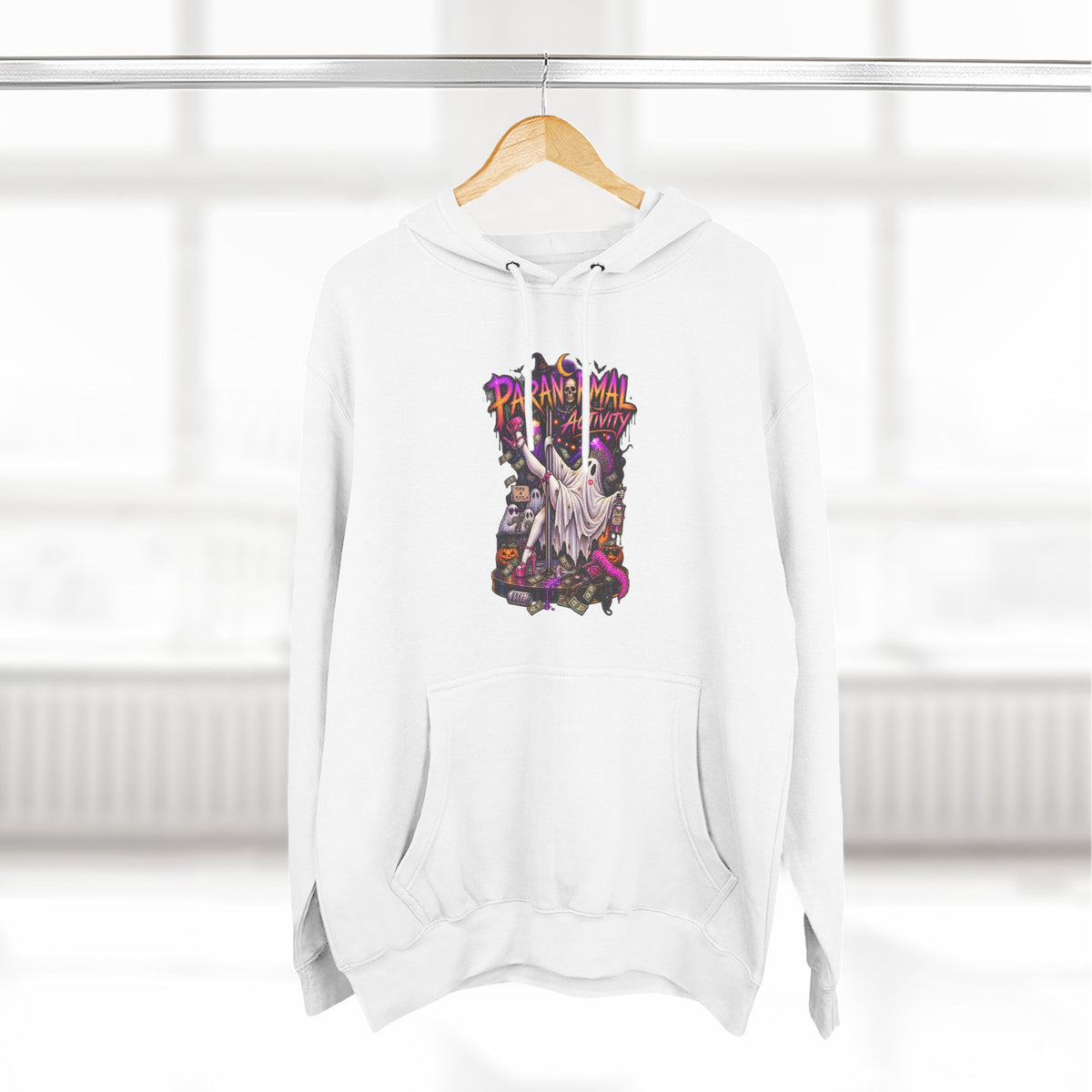 Paranormal Activity Ghost Pole Dancing — Retro Halloween Graphic Pullover