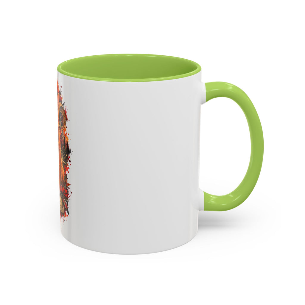 Aries Orange Tabby Cat Zodiac Coffee Mug – Cute Orange Tabby Astrology Accent Mug (11/15 oz)