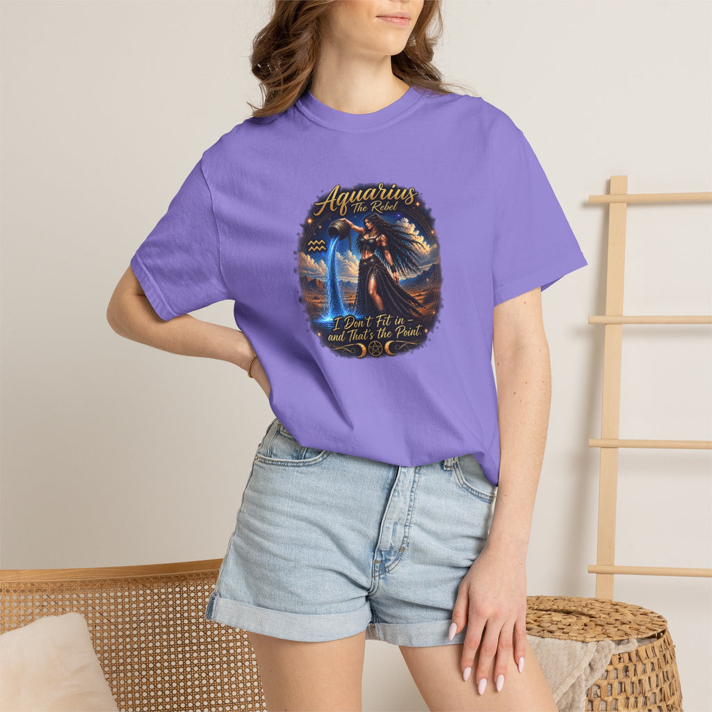 Aquarius "The Rebel" Zodiac T-Shirt – Water Bearer Astrology Tee Zodiac Sign