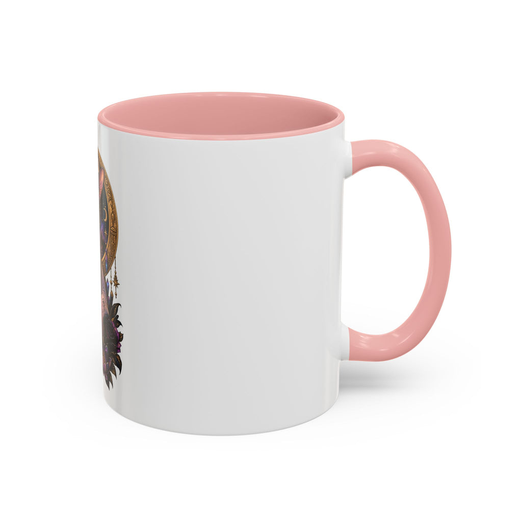Mystic Sphynx Cat Coffee Mug — Magical Moon & Floral Accent (11/15 oz)