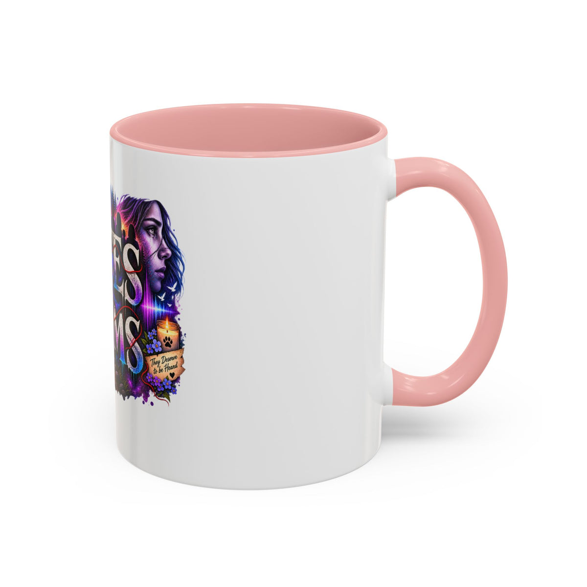 Voices for Victims Accent Coffee Mug – Advocacy & Support Ceramic Mug (11/15oz)