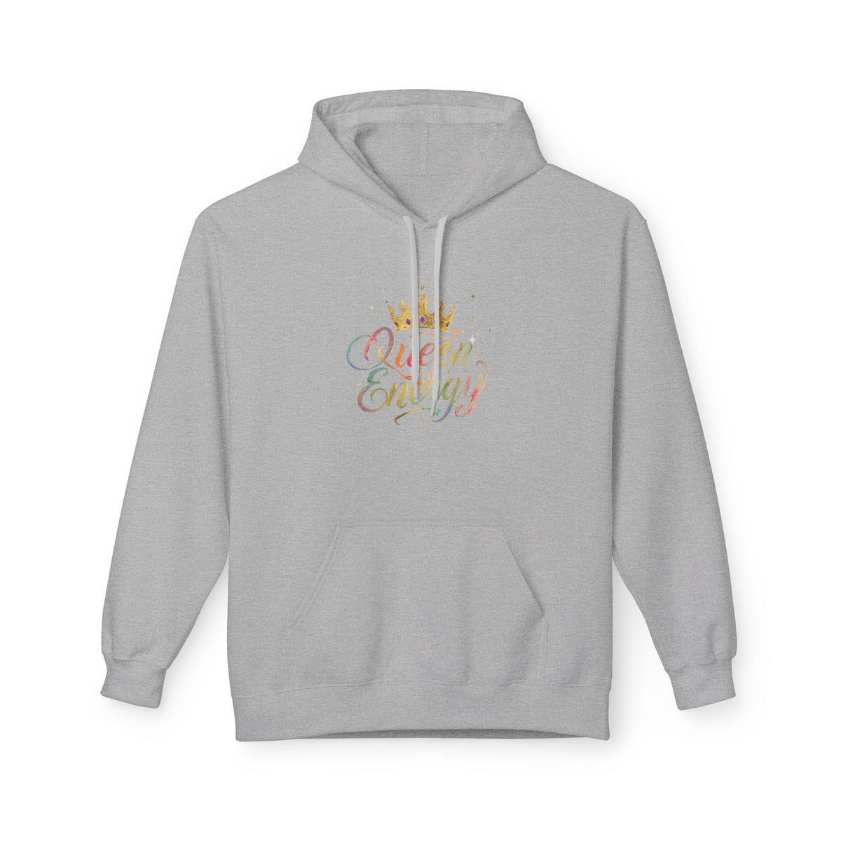 Queen Energy Hoodie – Pastel Script Crown Sweatshirt Classic