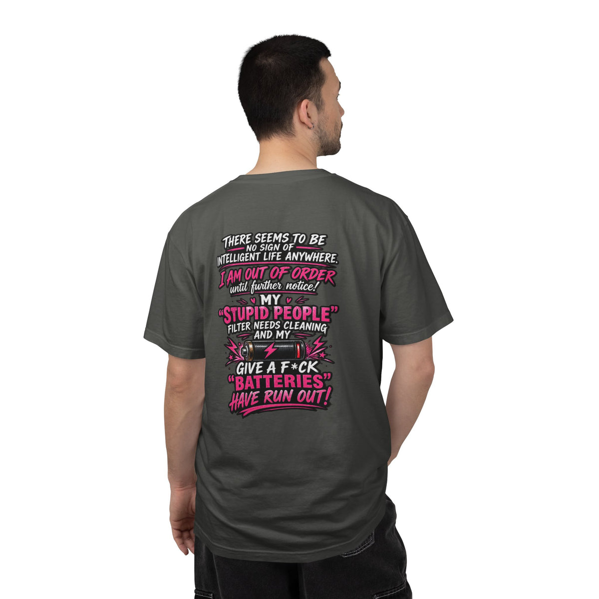 Graphic T-Shirt — 'I Am Out of Order' Humorous Rock Skull Tee