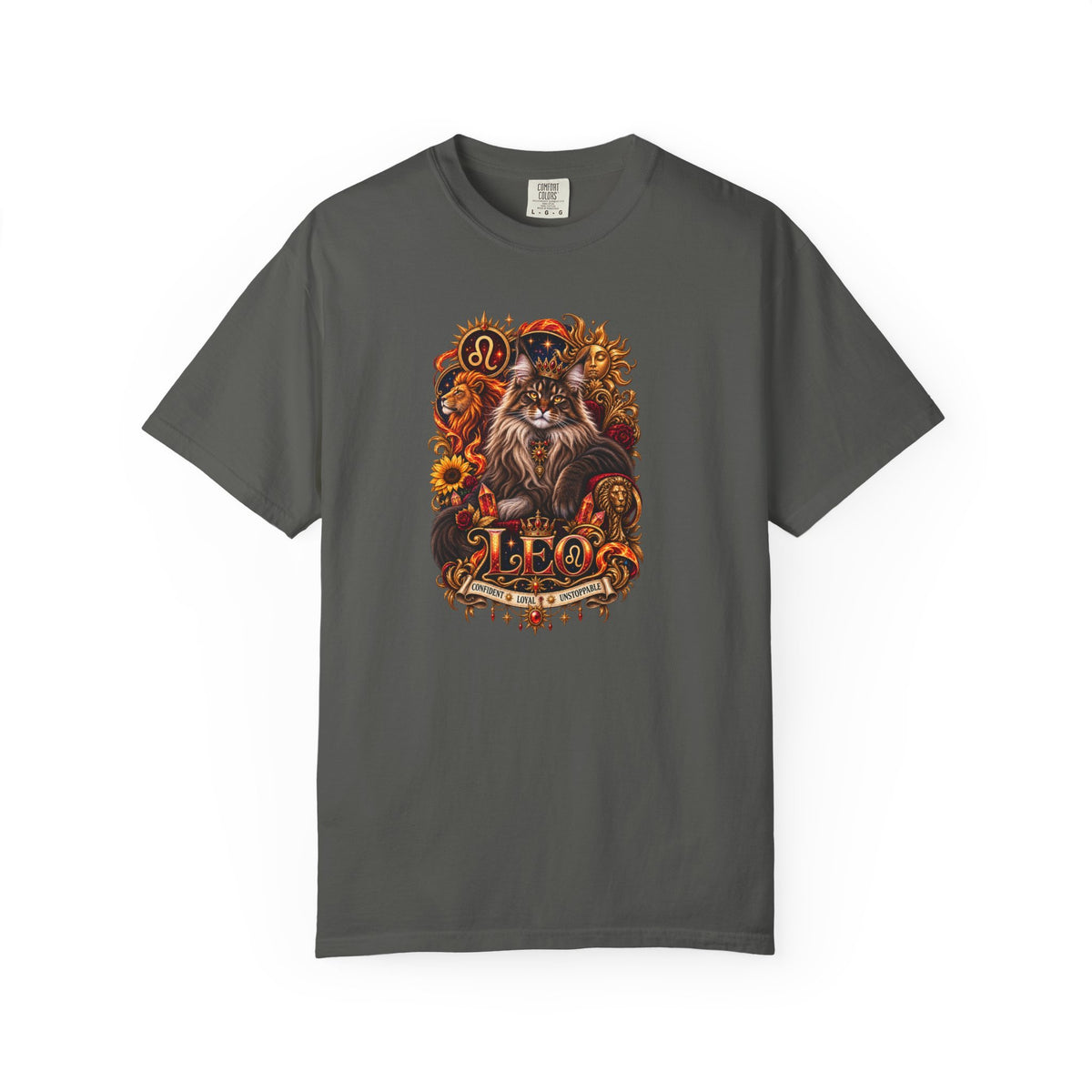 Leo Zodiac Cats T-Shirt — Maine coon Astrology Tee