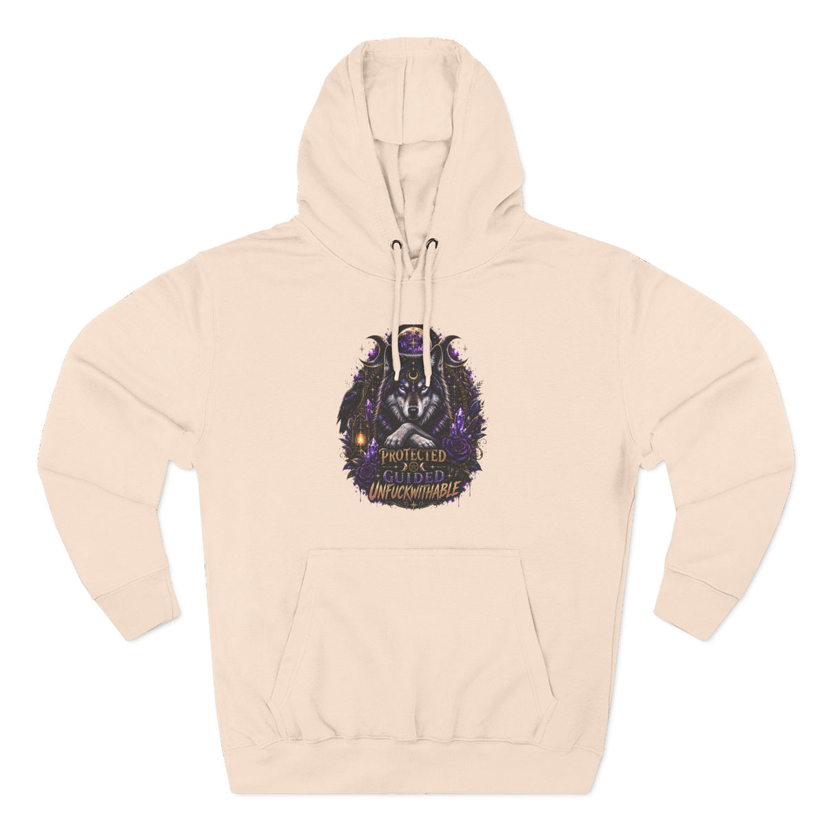 Guided, Protected Unfuckwithable Wolf Hoodie- Occult Graphic