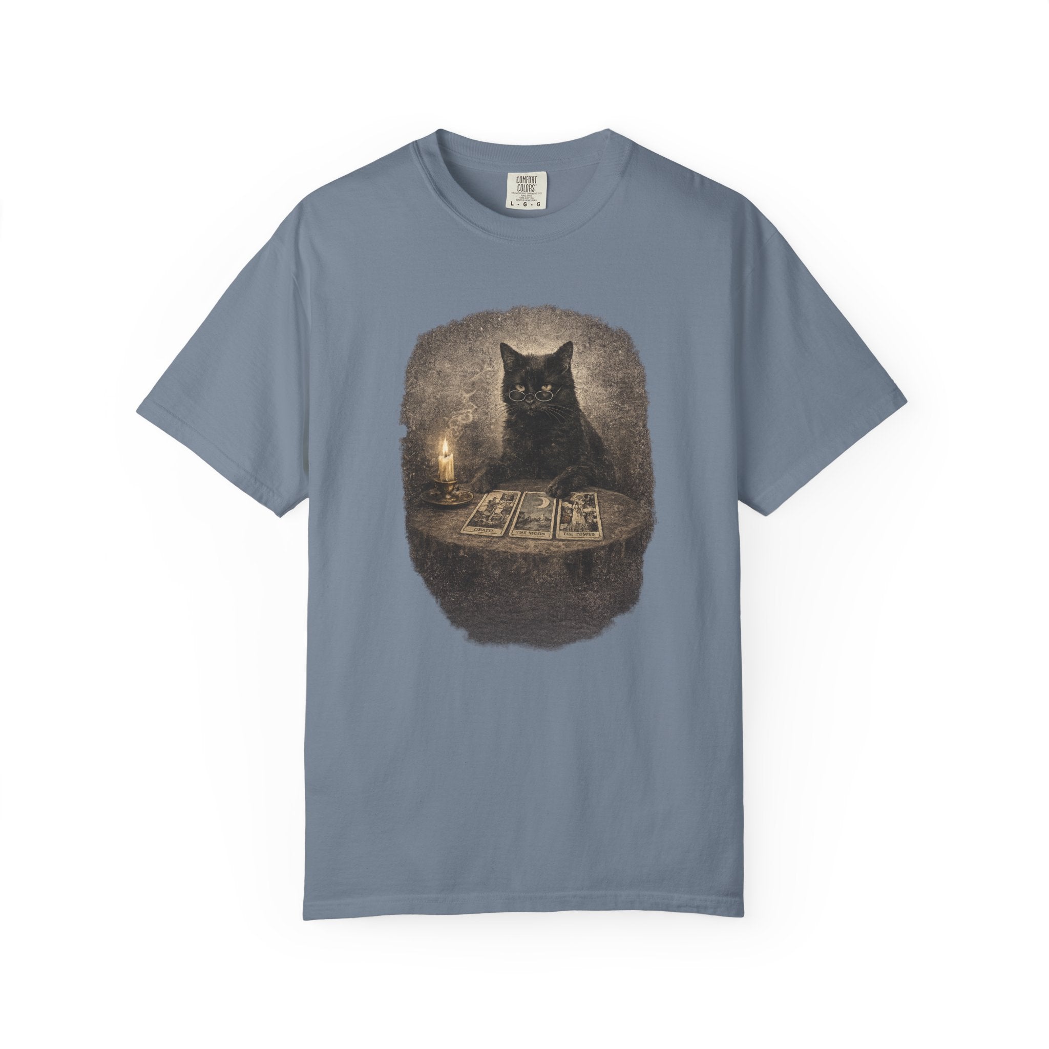 Tarot Cat T-Shirt — Black Cat Fortune Teller Graphic Tee