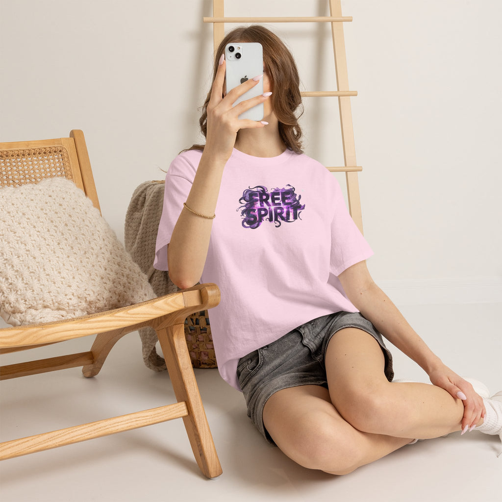 Free Spirit Tee — Purple Galaxy Wings Graphic T-Shirt