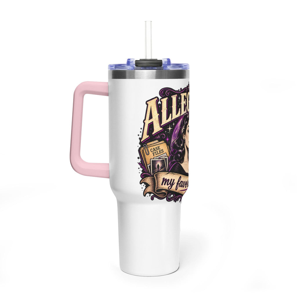 40oz Vacuum Tumbler - "Allegedly" Retro Detective Graphic