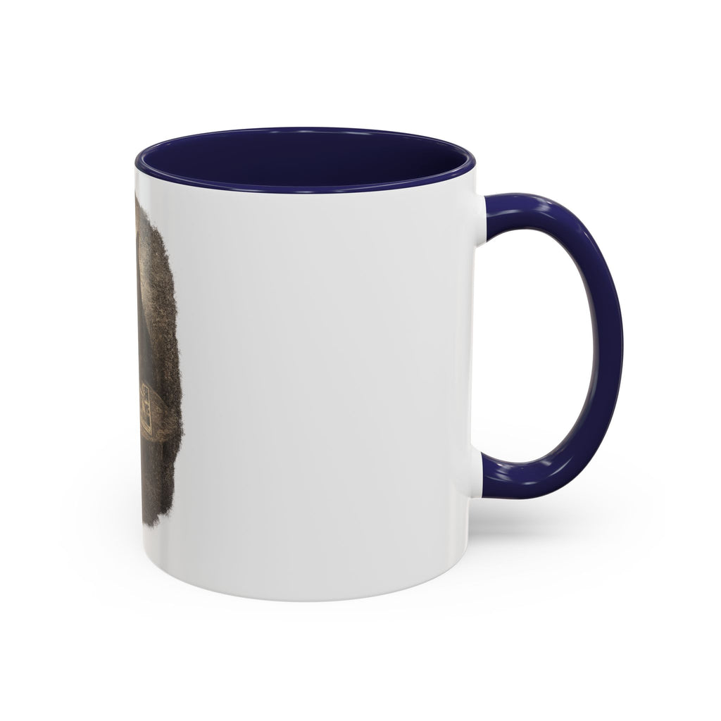 Tarot Cat Accent Coffee Mug — Witchy Black Cat with Tarot Cards