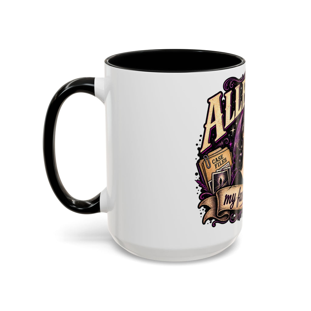 Allegedly Coffee Mug — Retro Pinup Mystery Design