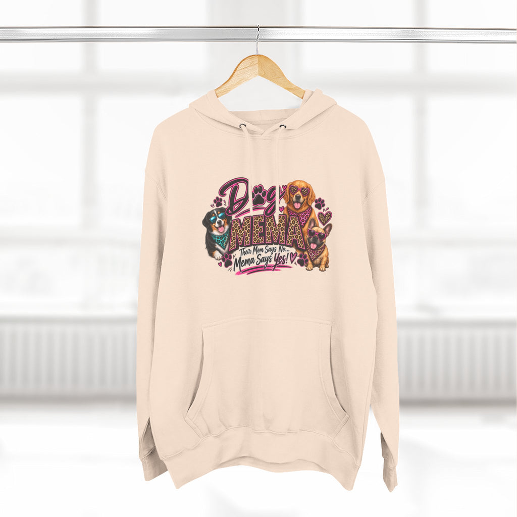 Dog Mema Hoodie — Cute Paw Print Graphic Pullover for Grandma Dog lovers
