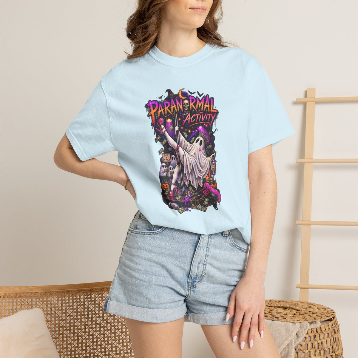 Paranormal Activity Ghost T-Shirt= Halloween ghost tee