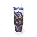 40oz Vacuum Tumbler — Wolf & Owl Spiritual Guide Stainless Travel Mug