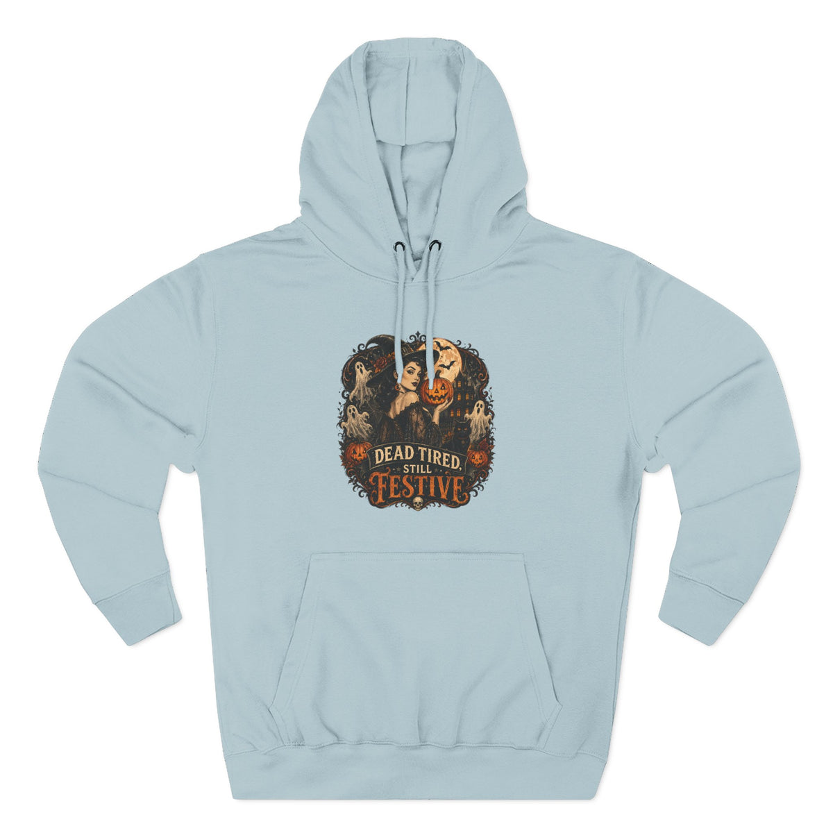Dead Tired but Festive Hoodie — Funny Halloween Pullover