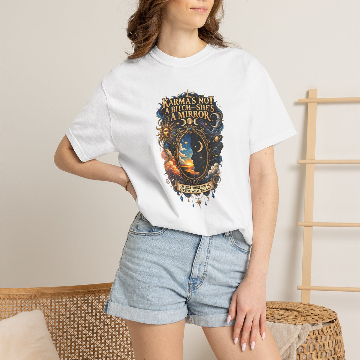 Karma's not a Bitch she's a Mirror- Mystic Tarot Graphic Tee