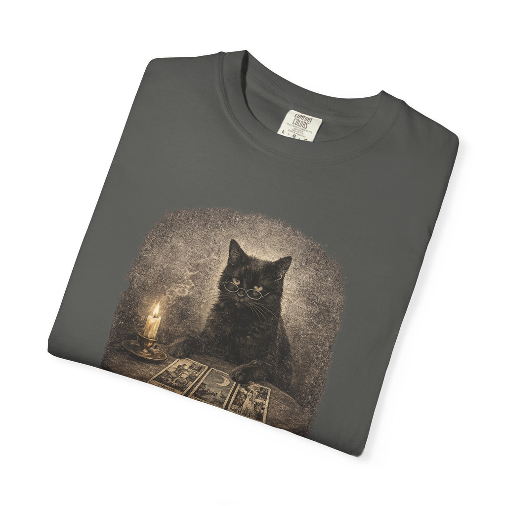 Tarot Cat T-Shirt — Black Cat Fortune Teller Graphic Tee