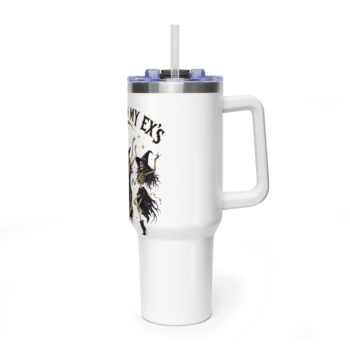 Hexes On My Exs 40oz Tumbler — Witch Moon Vacuum Insulated Travel Mug
