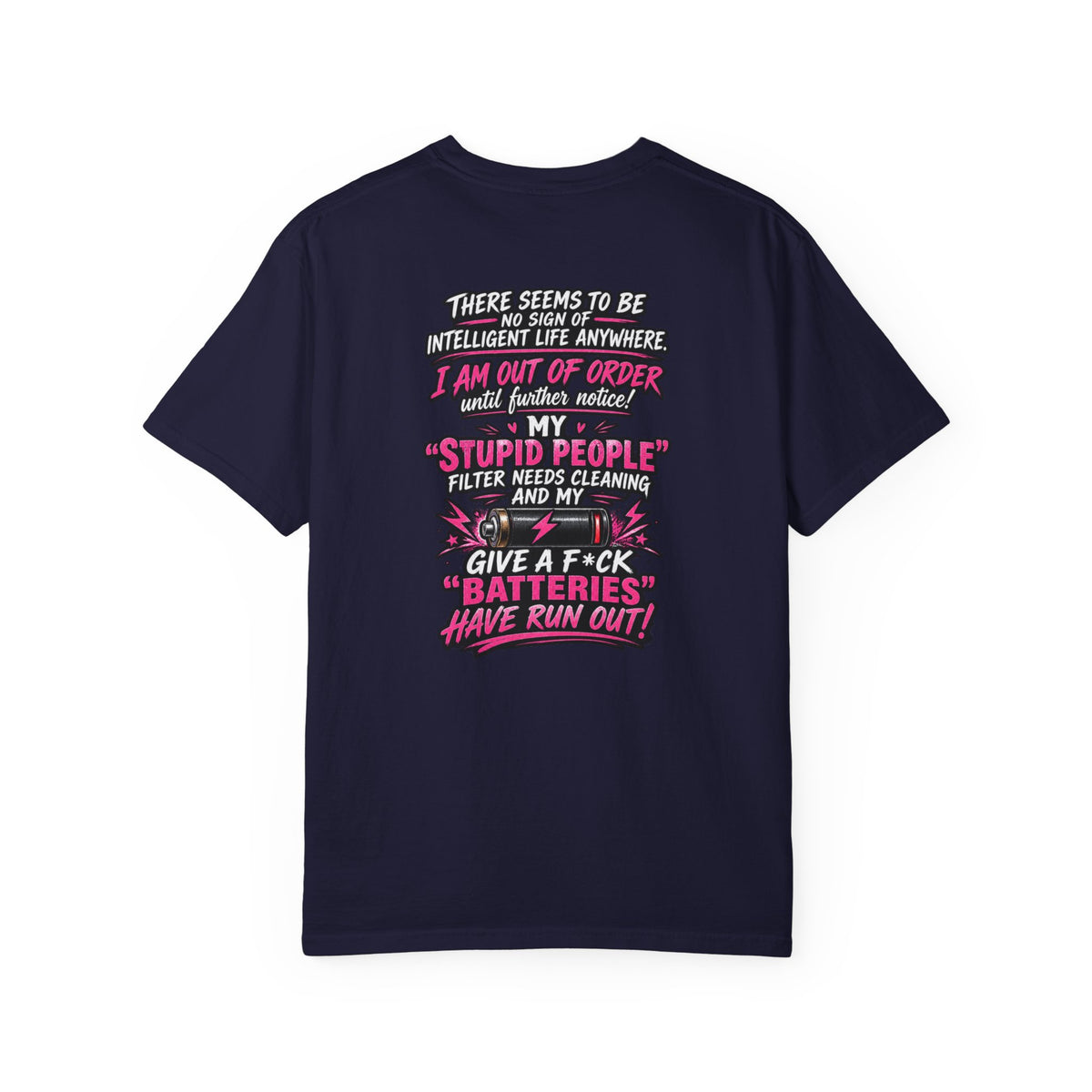 Graphic T-Shirt — 'I Am Out of Order' Humorous Rock Skull Tee