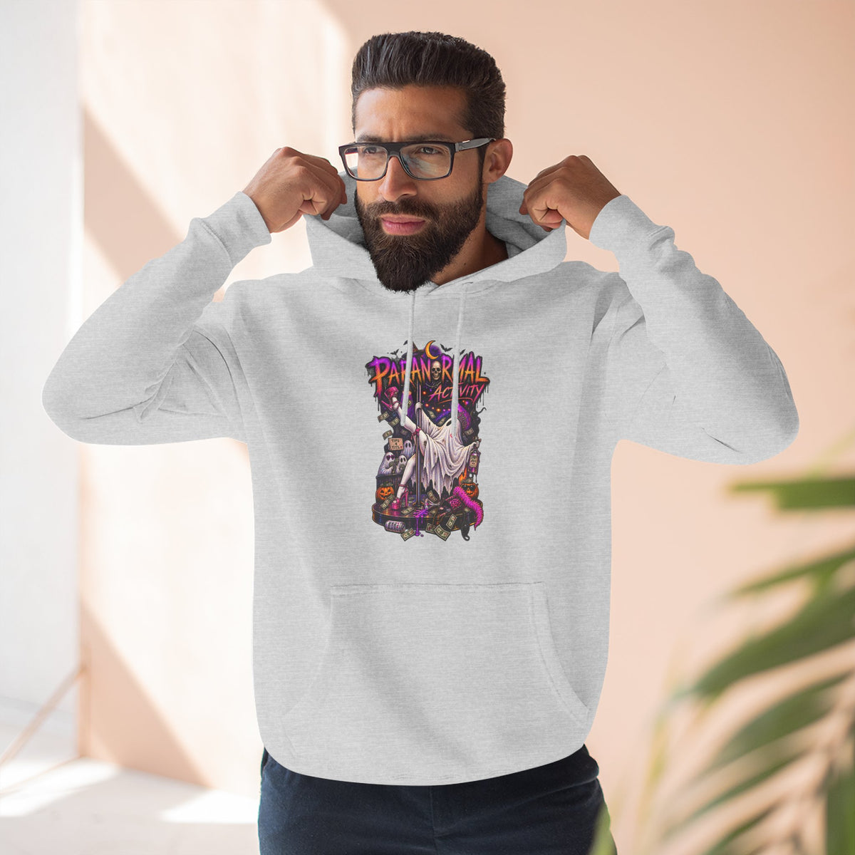Paranormal Activity Ghost Pole Dancing — Retro Halloween Graphic Pullover